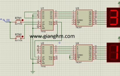 Mạch Đếm Tiến Lùi Từ 00 Đến 99 Dùng IC 74192